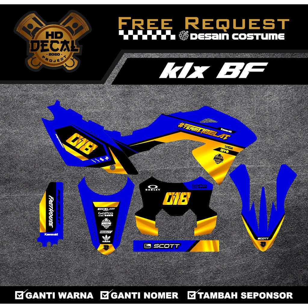 DECAL KLX BF/KLX GORDON/DTX/KLX S FULL BODY