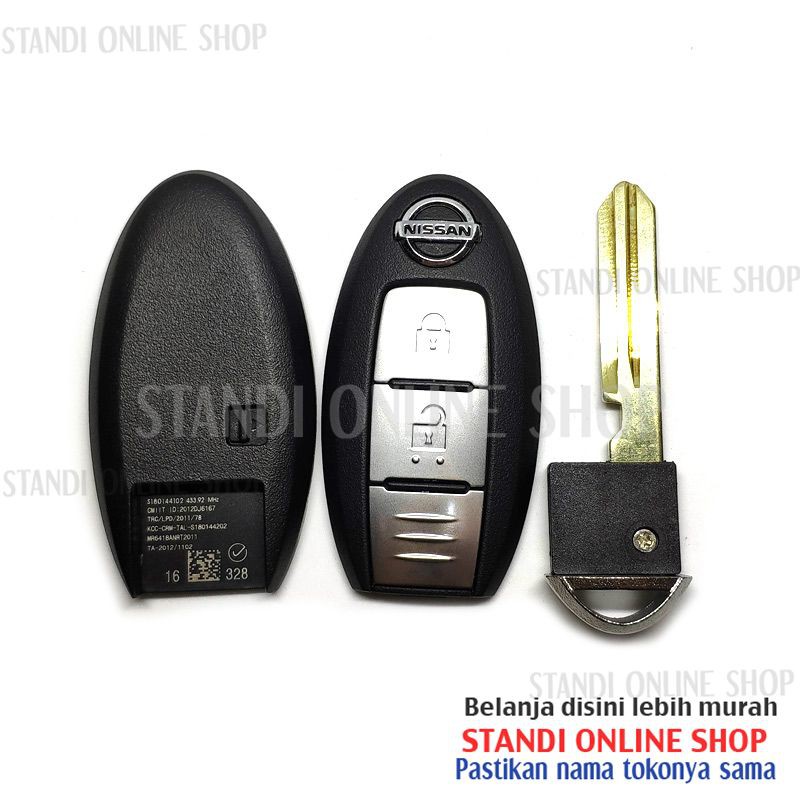 Smartkey Kunci Remote Nissan Juke 433Mhz Chip 4A