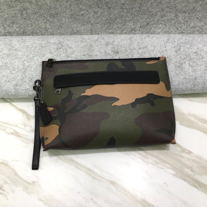 COACH Carryall Army Camo Print Clutch Pouch ORIGINAL FO ORI AUTHENTIC