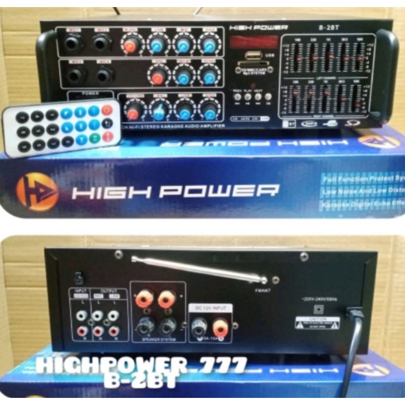Ampli karaoke Bluetooht USB Radio Equlizer
