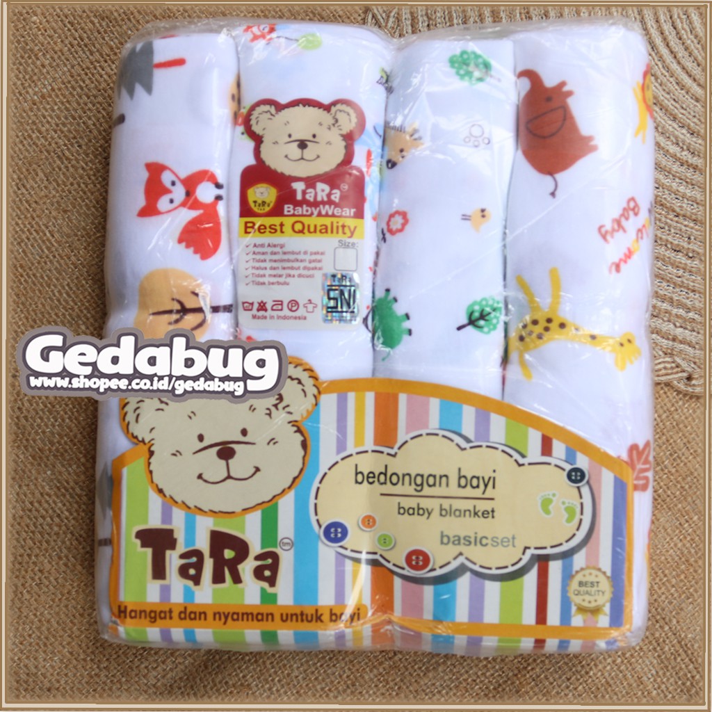 Murah!! Bedong Bayi Tara Putih | Perlengkapan Baby | Gedabug