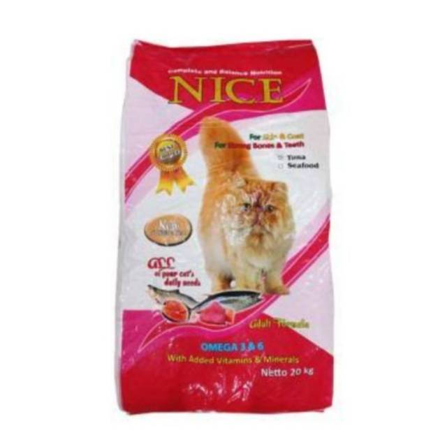 Makanan kucing Nice tuna seafood 1kg