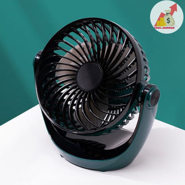 D602GT Kipas Angin Meja Kipas Portable Kekinian Baterai Isi Ulang USB