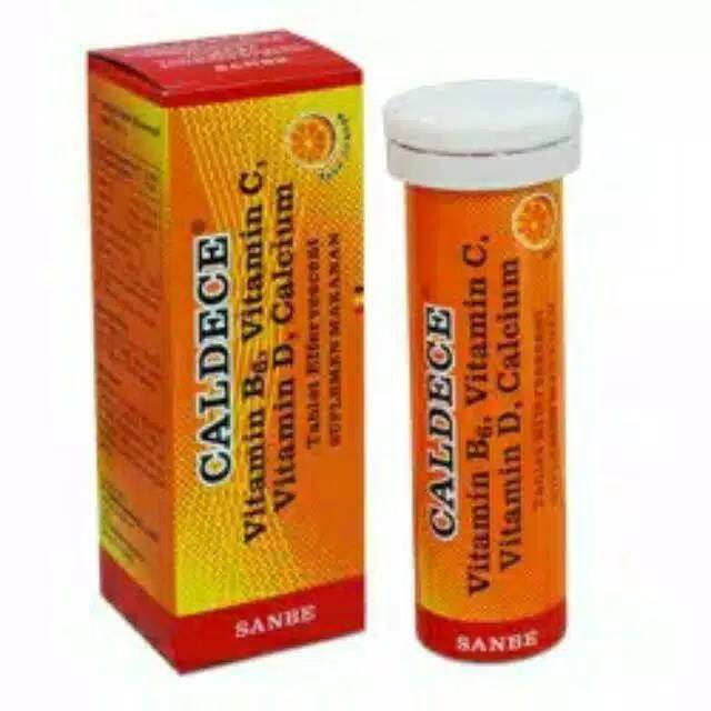 CALDECE EFFERVESCENT RASA JERUK VITAMIN C VITAMIN B VITAMIN D CALCIUM