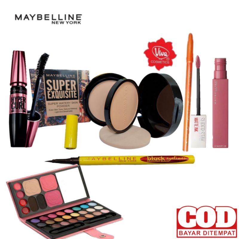 Maybelline / Paket Makeup Maybelin / Paket Kecantikan Maybelline 6in1