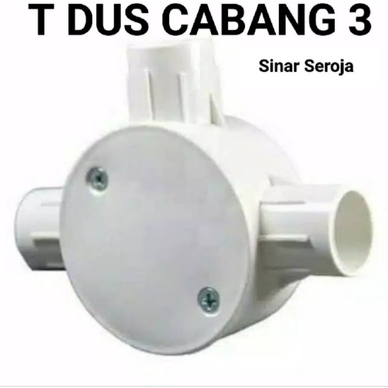 T dus cabang 3 putih/t dus putih/mangko kabel/mangko listrik