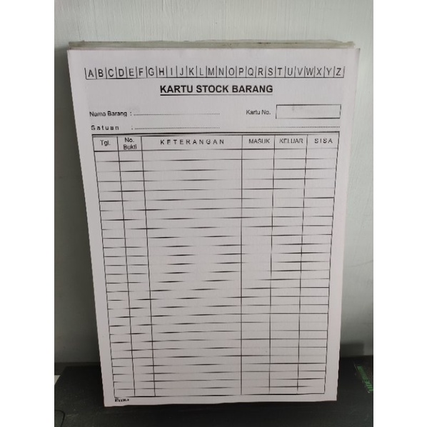 

KARTU STOCK BARANG FOLIO