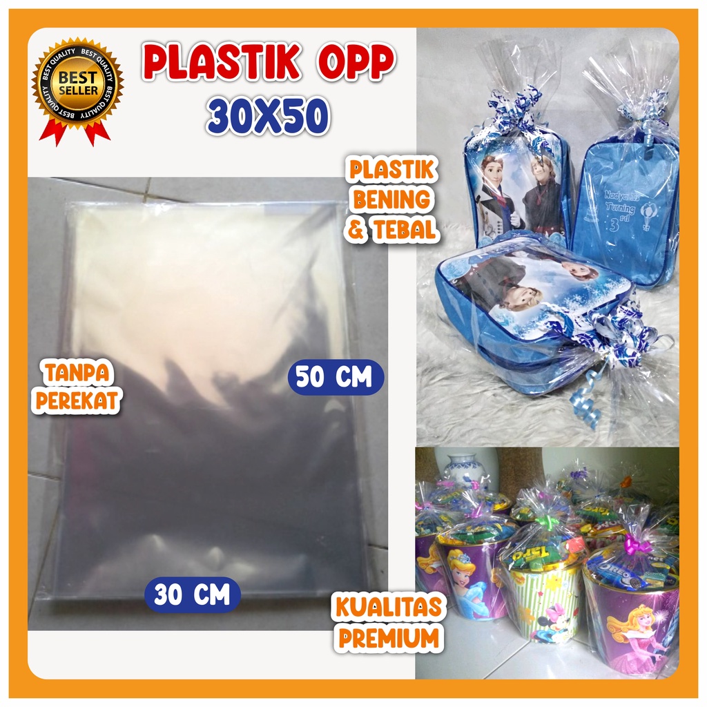 

PLASTIK PARSEL OPP BENING 30x50 Packing Souvenir Goodie bag Ultah anak Wraping Bungkus Kado
