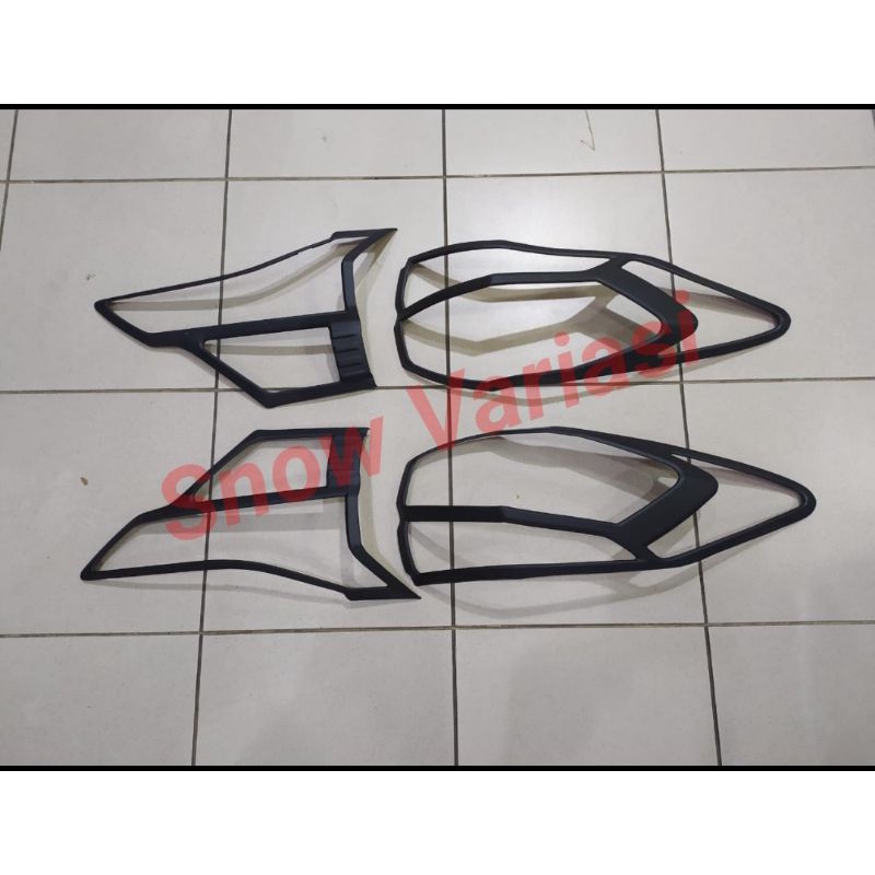 Garnish Lampu Belakang All New Rush Terios GR SPORT 2018 2020 2022 2023 Hitam Chrome