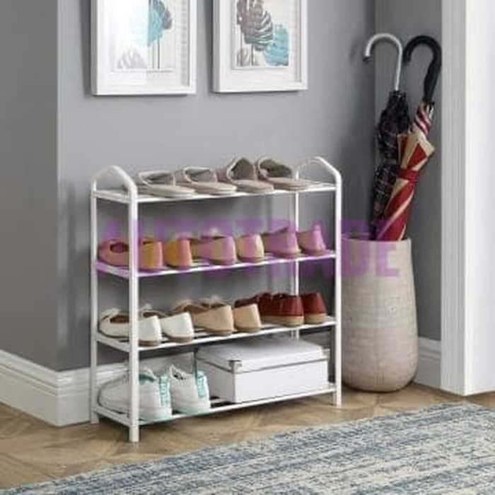 Krisbow Rak Sepatu Rak Sandal 4 Tingkat Shoes Shoe Rack 4 Tier Shopee Indonesia