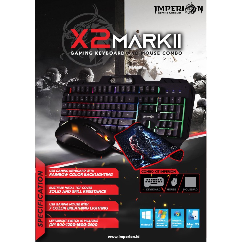 PAKET EKONOMIS  GAMING GEAR IMPERION MARK2 SERATUSAN