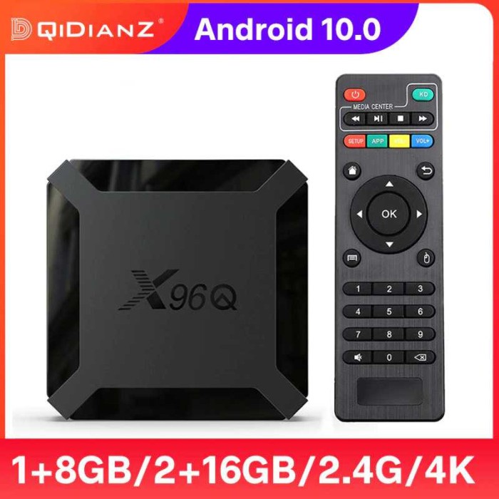 Smart TV Box 4K Android 10 2GB 16GB - DQiDianZ Mini - Hitam