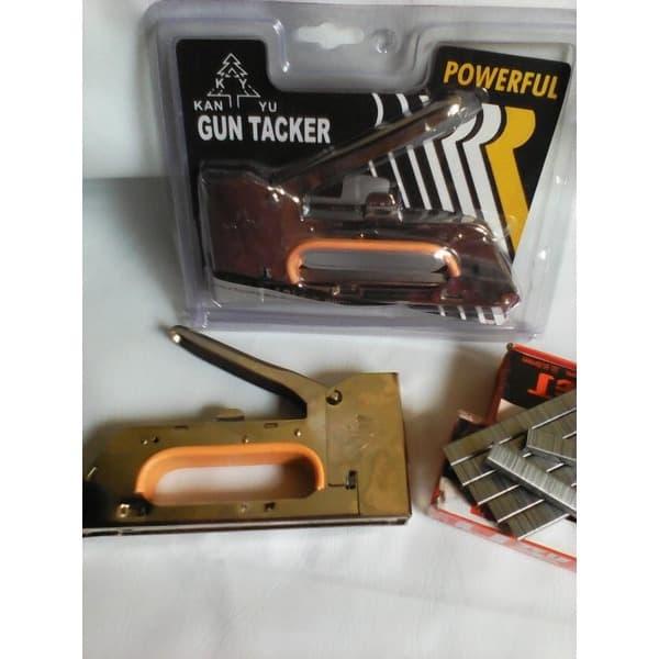 

Staples Tembak Banner Staple Gun Tacker Bonus Isi Stepler