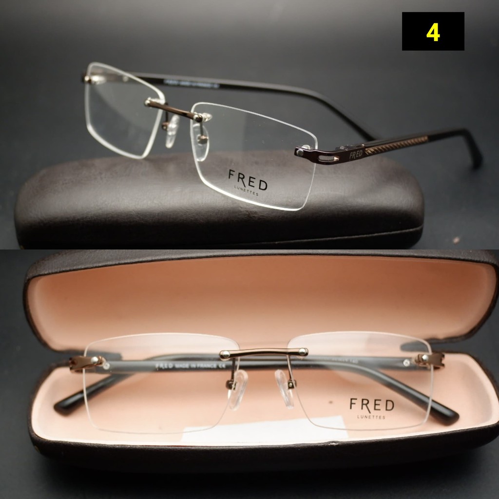 Frame Kacamata fred 065 Kacamata Frameless Kacamata Pria