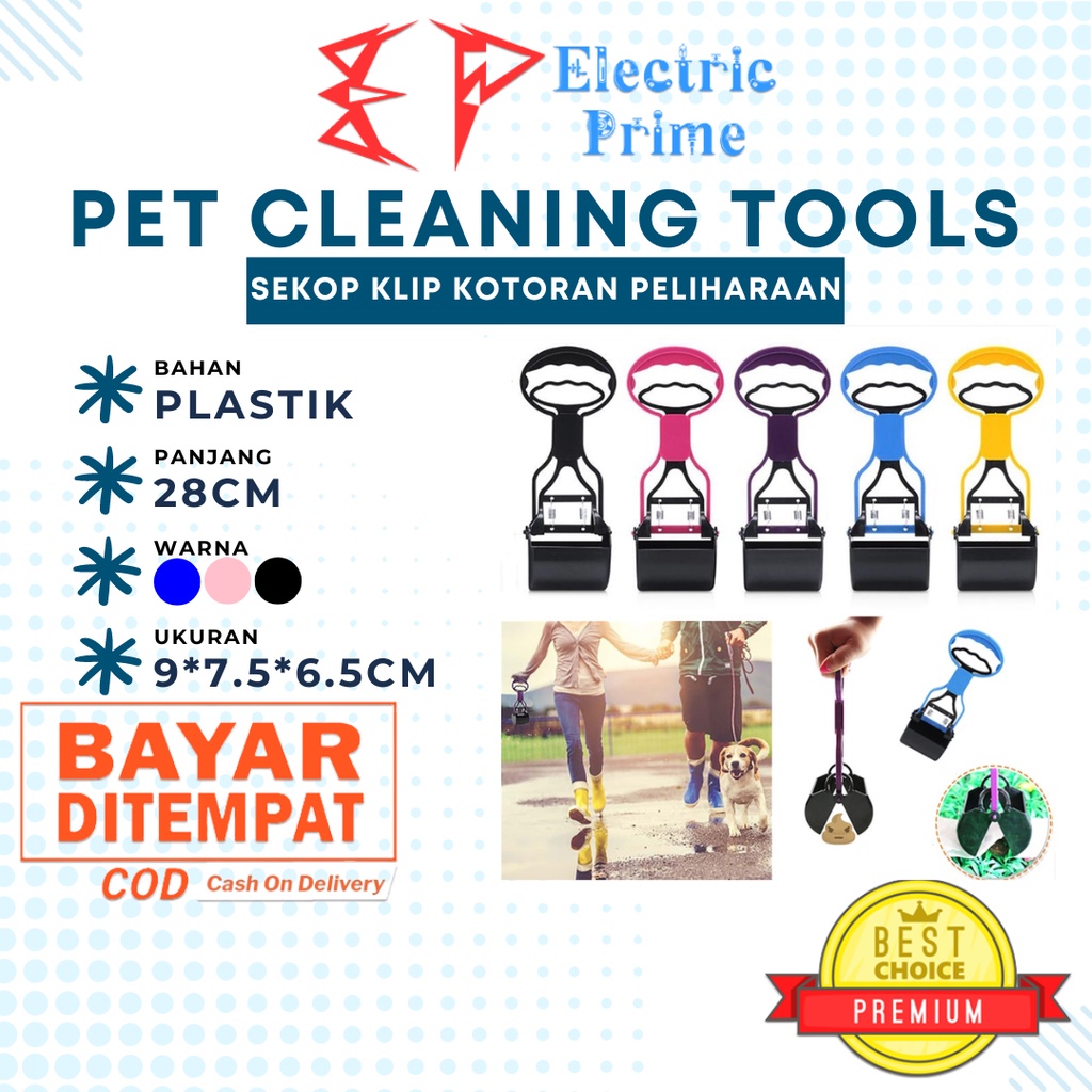 Sekop Klip Kotoran Anjing Kucing Pet Cleaning Tools Cat Dog Pooper Scooper Pick Up Clip Outdoor Cleaner