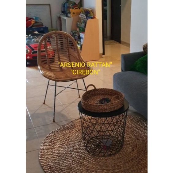 kursi rotan asli / kursi teras rotan asli / kursi rotan kaki besi