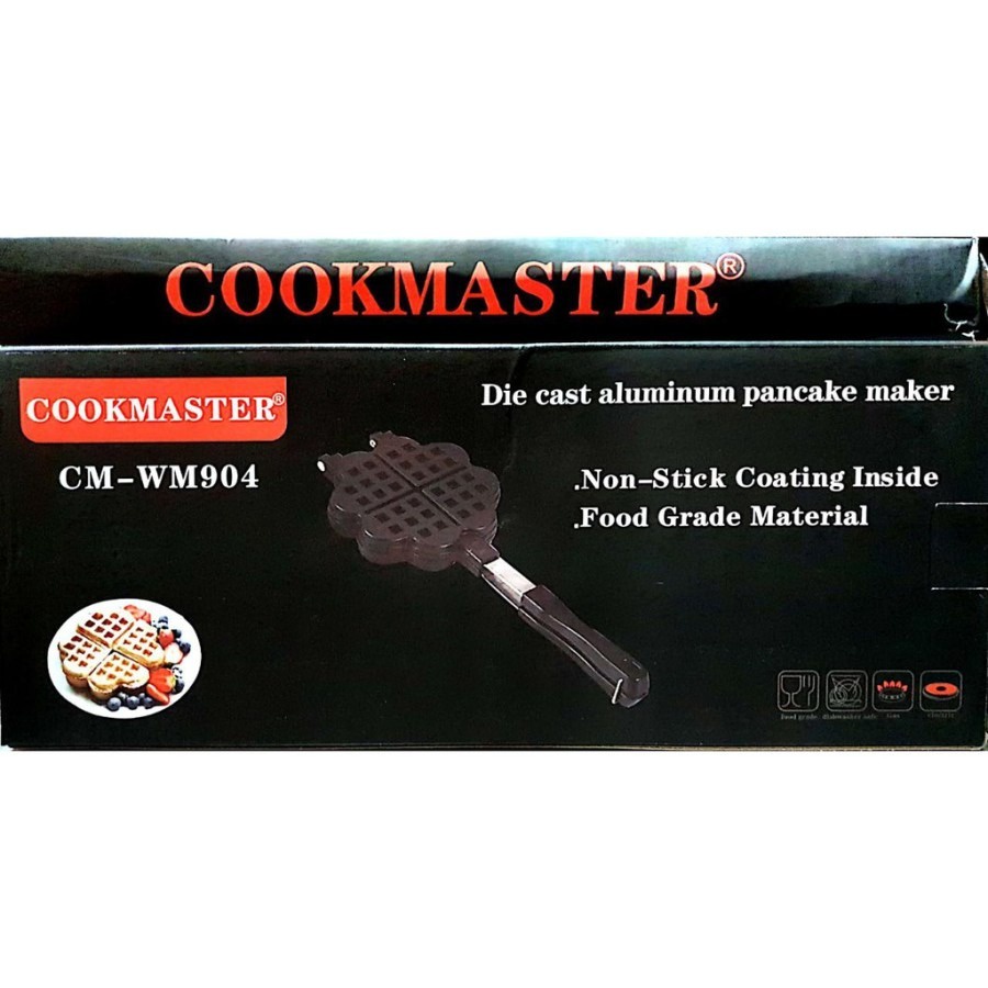 COOKMASTER Cetakan Waffle Maker Manual Belgian Pancake Croffle