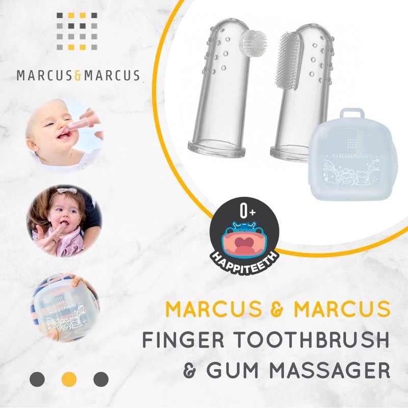 Marcus &amp; Marcus Finger Toothbrush &amp; Gum Massager Set - Sikat gigi bayi