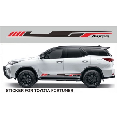 sticker stiker mobil Fortuner cutting sticker mobil TOYOTA Fortuner