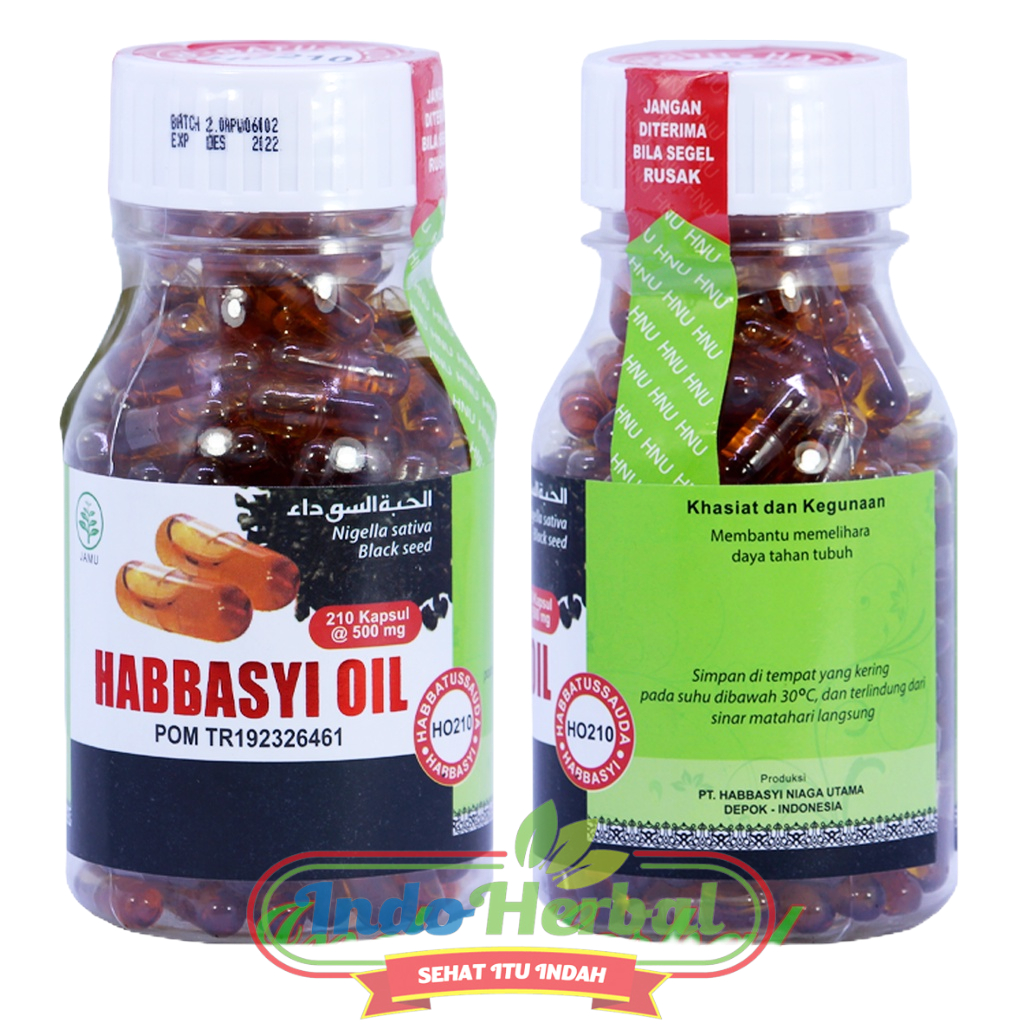 Habbasyi Oil Murni 210 Kapsul | Habbatussauda