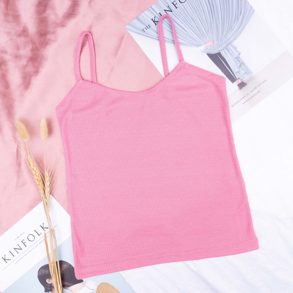 Tanktop Kamisol RIB | Korea Knit Tank Top / Kamisol / Tanktop Polos-DUSTY