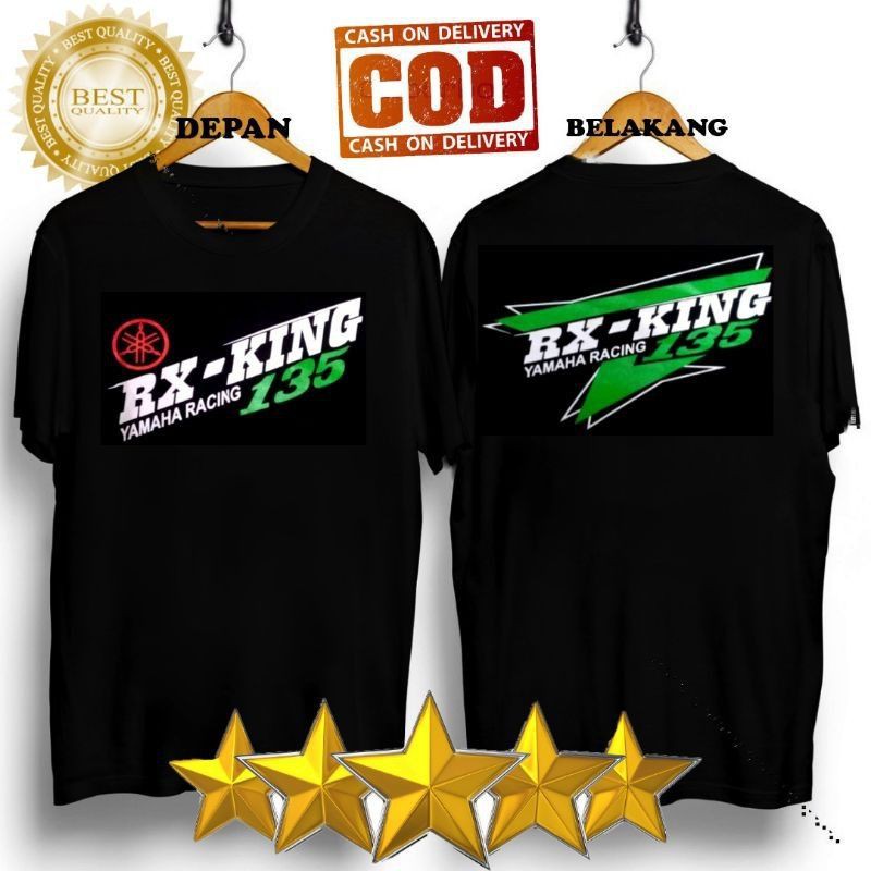 Kaos Tshirt Pria RX king bptk hitam Distro Lengan Pendek Motif Sablon Bergambar Keren Unisex kaos motor