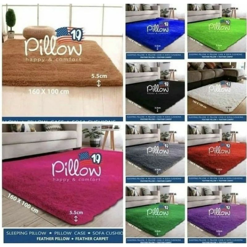 karpet bulu pillow