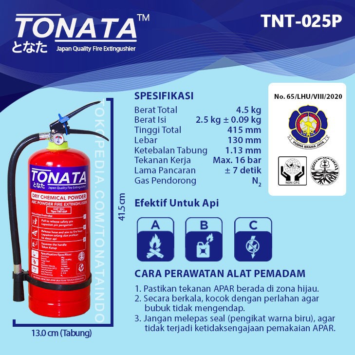 APAR 2.5KG TONATA / ABC Powder / Set Komplit