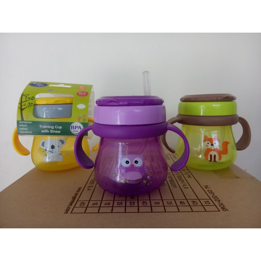 Baby Safe training cup with straw JP 019 gelas minum