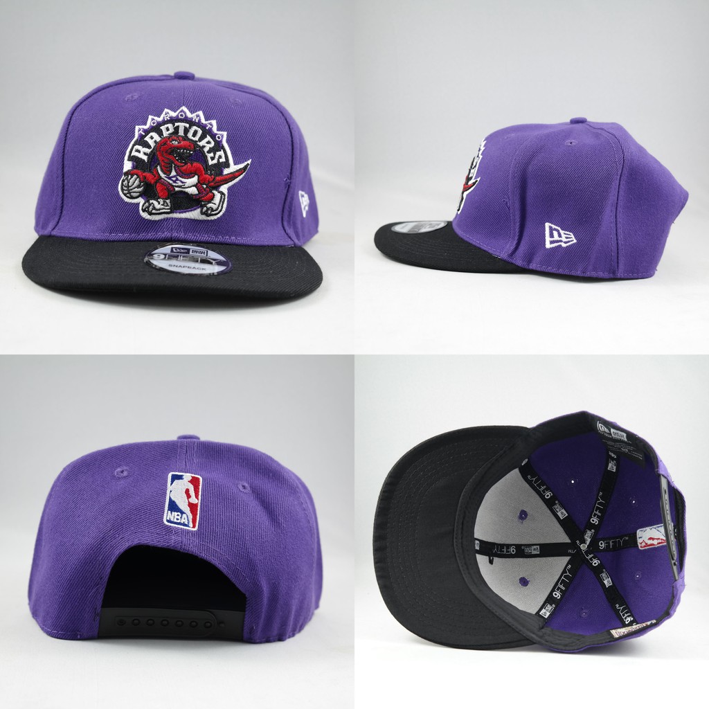 TOPI SNAPBACK TORONTO RAPTORS UNGU VISOR HITAM