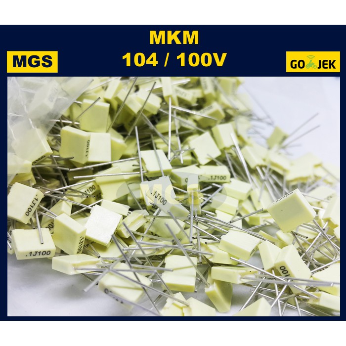 100PCS Kapasitor MKM 104 100v