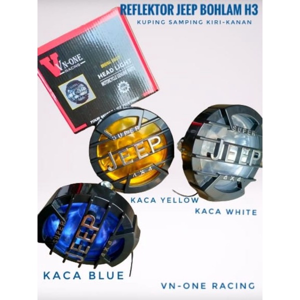 FOGLAMP REFLEKTOR JEEP 4X4 LAMPU DEPAN TEMBAK SOROT JEEP