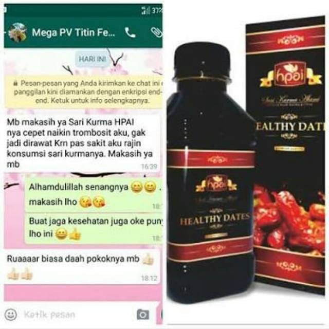 Sari Kurma Hni Hpai Original Memulihkan Stamina Menambah Asi Hb Trombosit Obat Herbal Diabetes Ampuh Indonesia