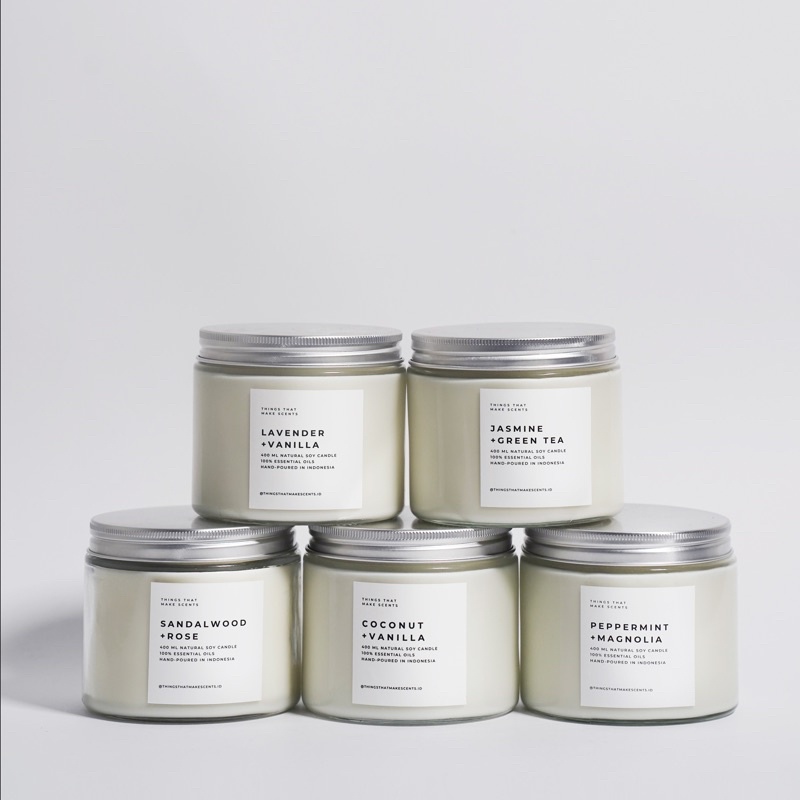 Jual Scented Candle 400 ml Premium Soy Wax Candles Indonesia