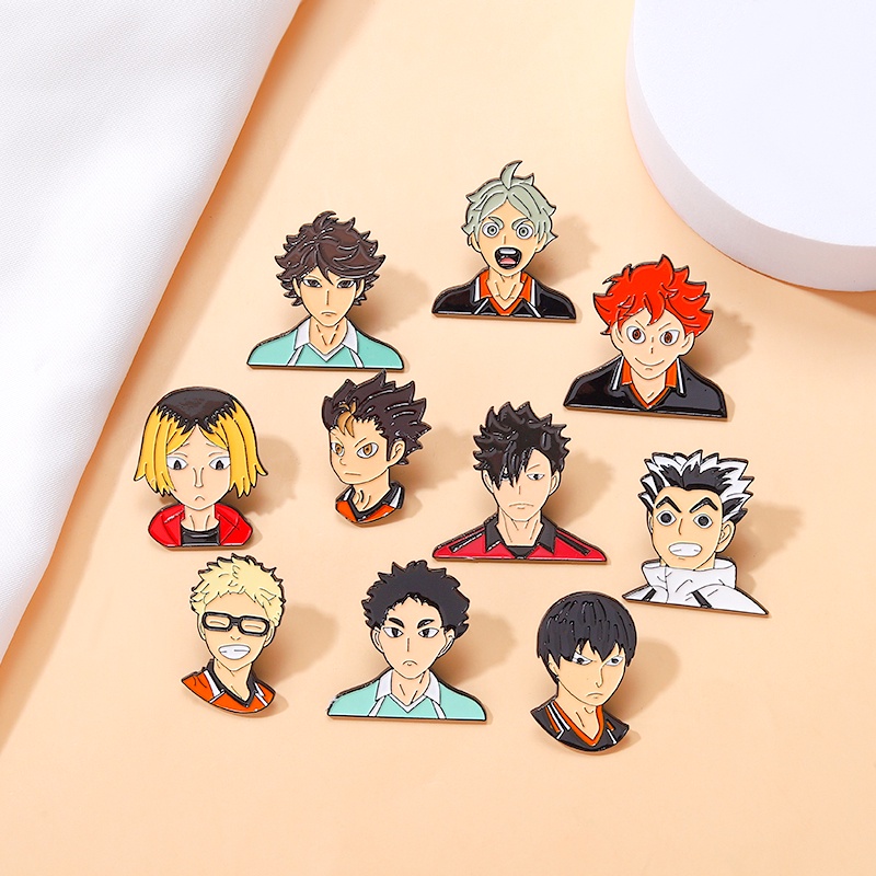 Bros Pin Desain Anime Junior Volleyball Player Untuk Aksesoris Pakaian