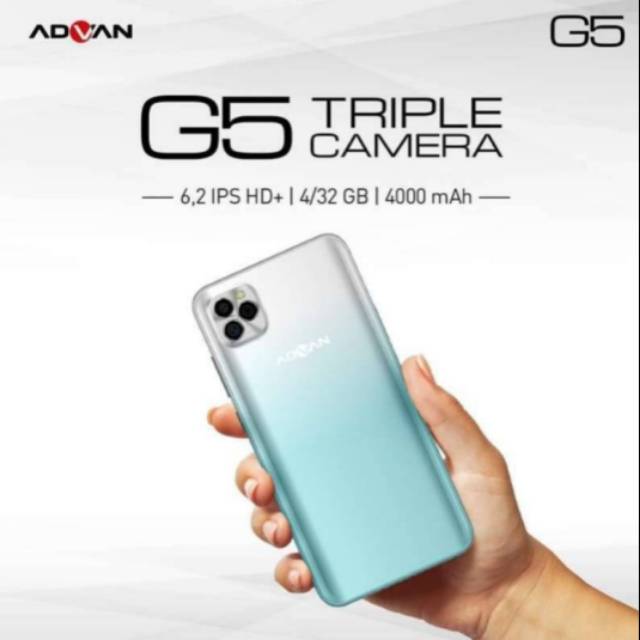 Advan G5 2020 triple camera ram 4/32  garansi resmi  - 6.2 inch - 4000maH - putih - hp baru murah