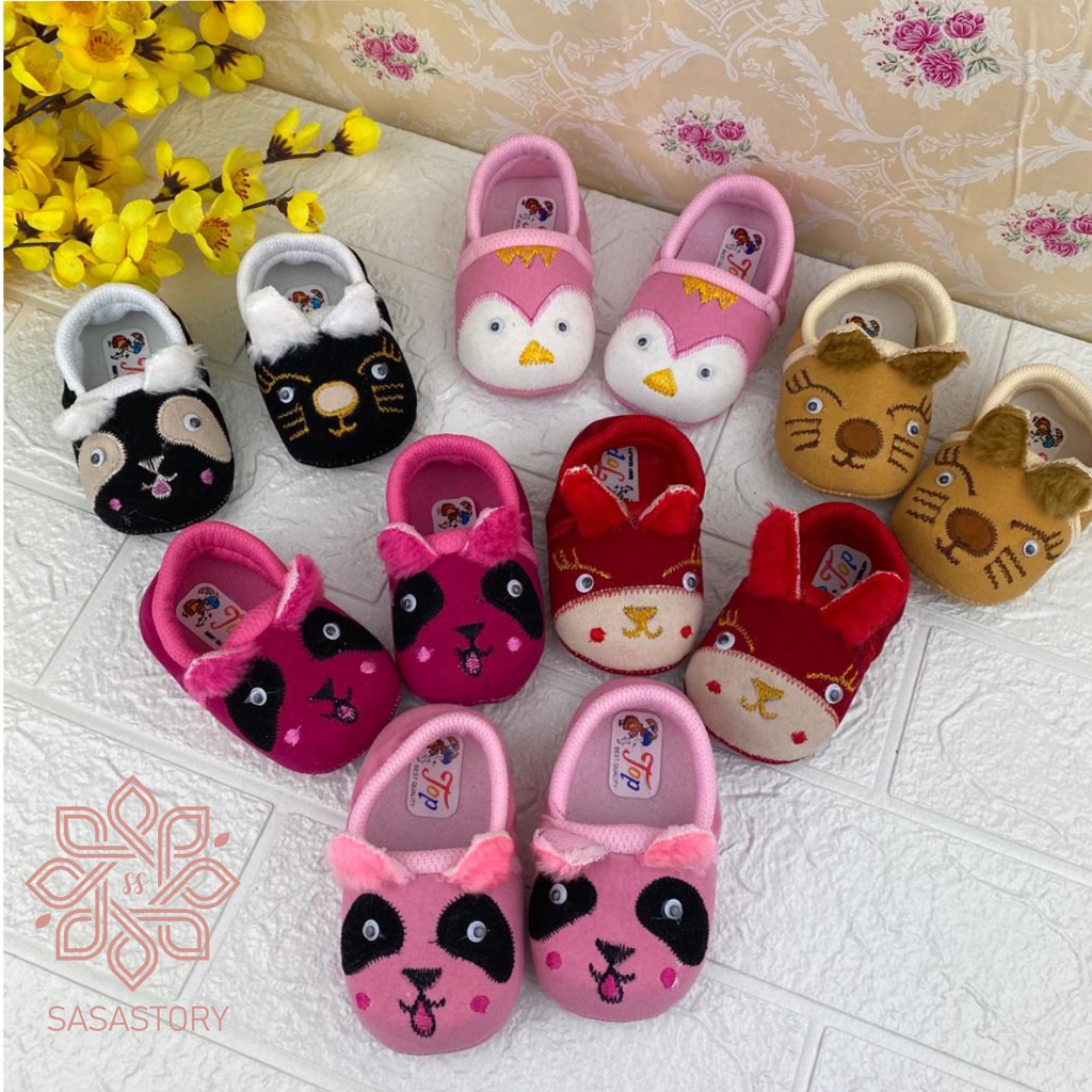 [TAMAN SEPATUKU] SEPATU PREWALKER KARET MOTIF HEWAN LUCU ANAK 0-12 BULAN FPX14