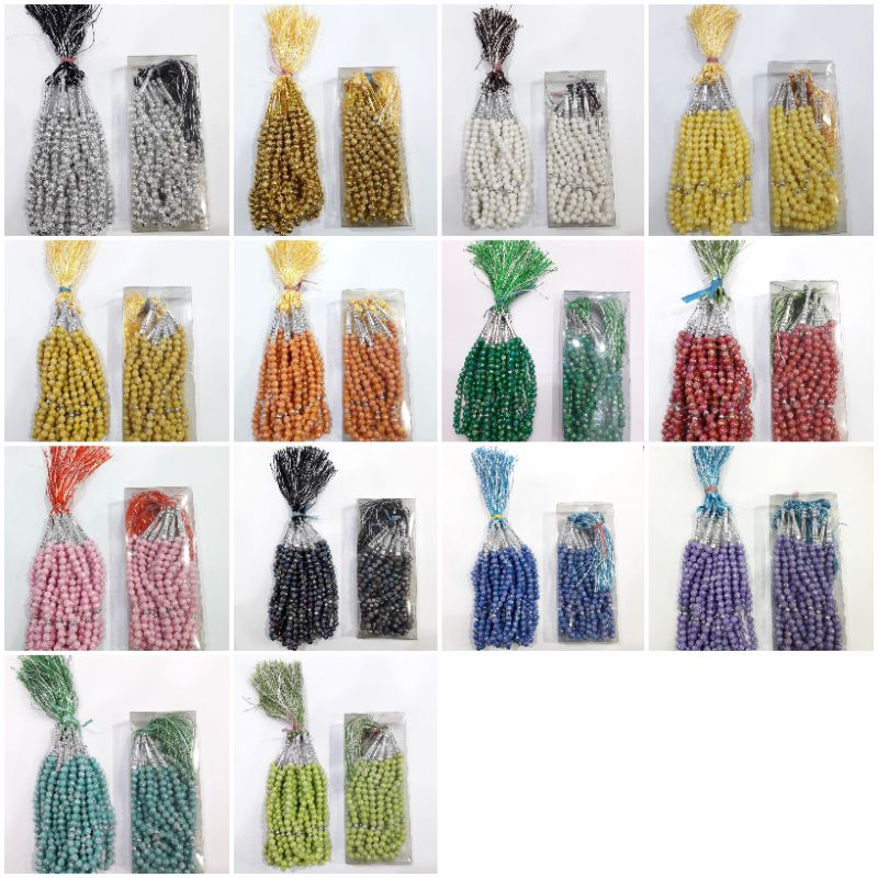 Tasbih Monte Mawar 33 8mm Per Lusin 12pcs Grosir