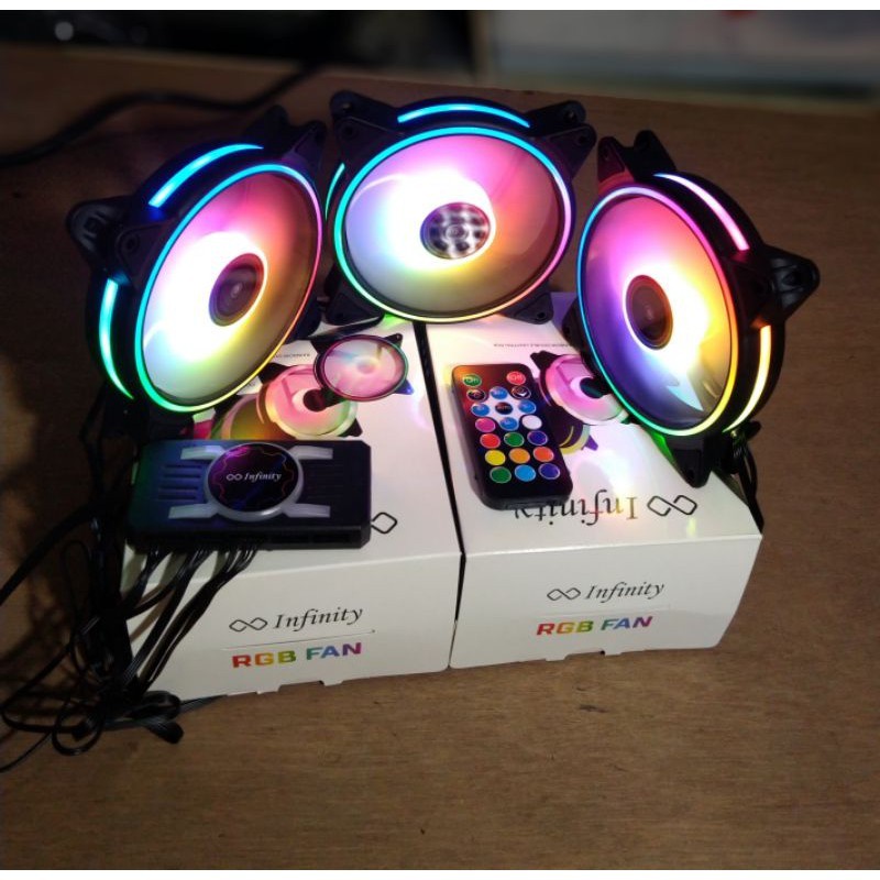 Fan Casing Infinity- Infinite Spectrum Kit Set 3 Pcs RGB Fan + Remote