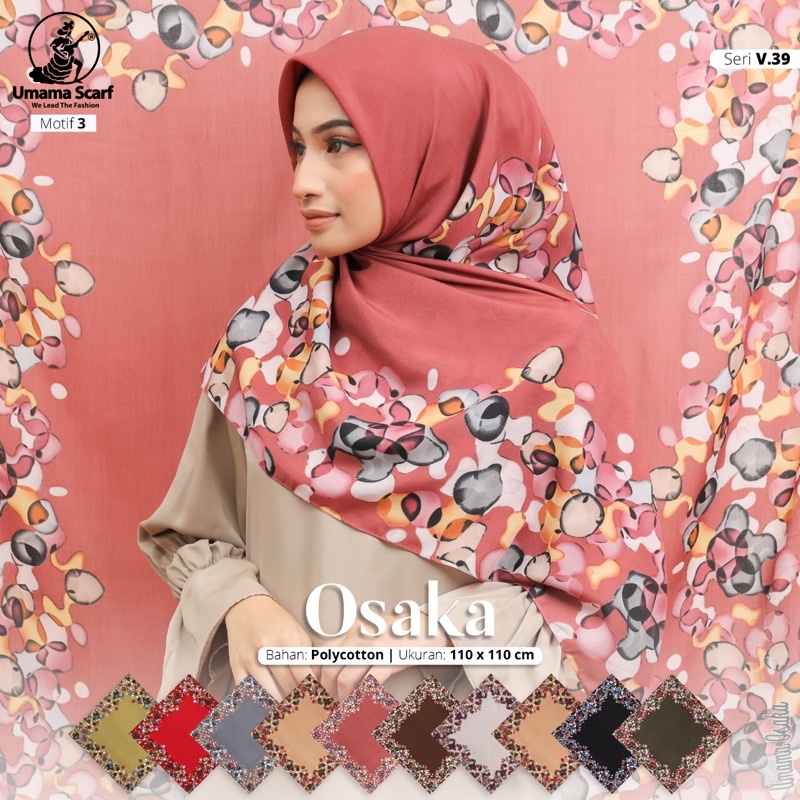Hijab Segiempat Umama Motif Basic Voal / Jilbab umama segi empat pollycotton grosir-Motif 3 Mix Warna