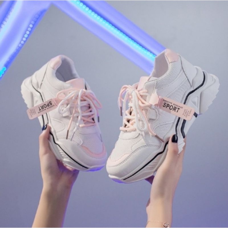 Sepatu Sneakers Dewasa Wanita Import Korea Style ALICE Sepatu Running Fashion Tali Bisa COD