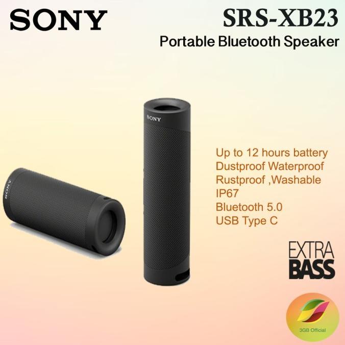 SONY SRS-XB23 / SRS XB23 EXTRA BASS PORTABLE BLUETOOTH SPEAKER SDF651651E