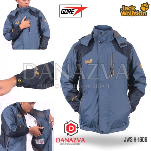 Danazva Jaket Outdoor Jack Wolfskin 1606 Biru Yoiko