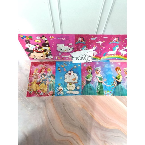 SAMPUL BUKU TULIS-PLASTIK GBR KWAR CWE