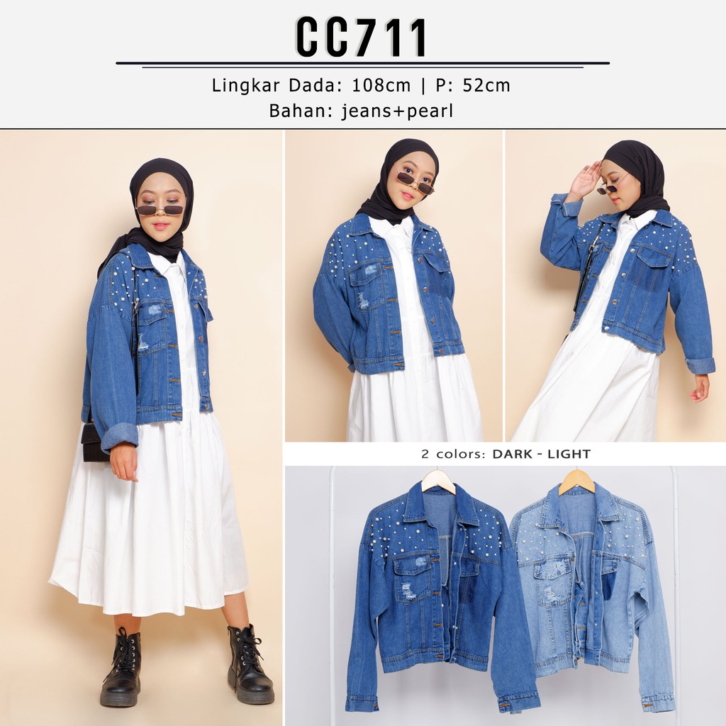 [REJECT SALE] CC711 Pearl Denim Jacket