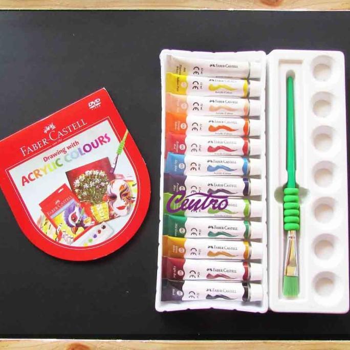 

TERBARUU!! FABER CASTELL CAT AKRILIK / CAT LUKIS 12 WARNA / ACRYLICS COD
