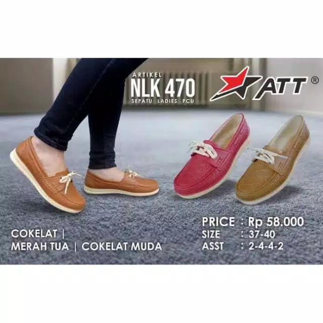 sogo ATT NSLK 555, NLK 470 Sepatu Wanita Murah Casual Santai Teplek Sepatu Cewek Flatshoes Jelly