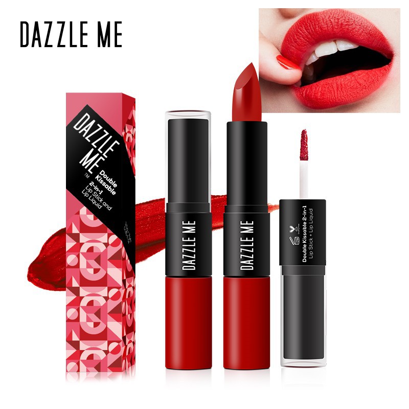 Dazzle Me 2-in-1 Liptint Matte Lipstick & Lip Liquid Gloss / Lip tint