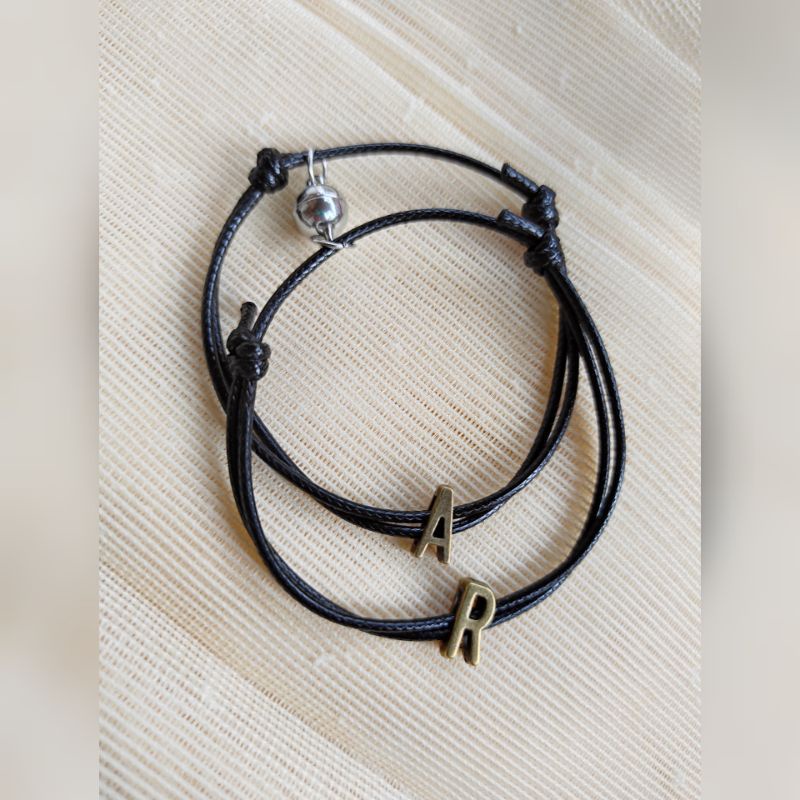 gelang magnet couple / gelang magnet inisial / gelang magnet / gelang couple