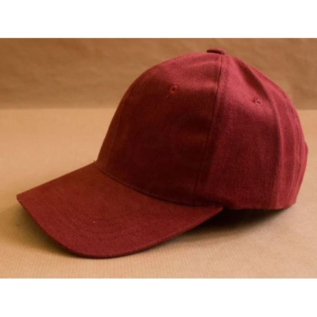 Topi Baseball Polos / Topi Distro Murah / Topi Pria Wanita - Maroon